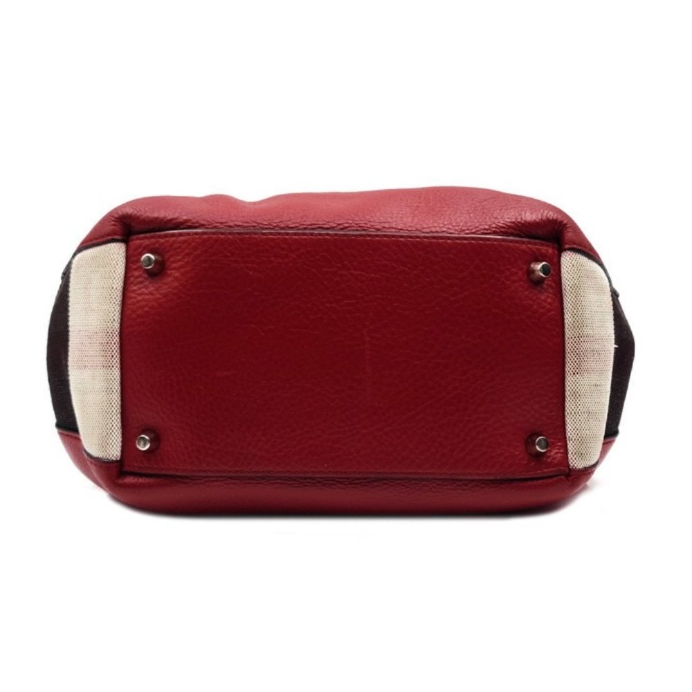 authentic BURBERRY Red Leather Crossbody Bag - Picture 5 of 11